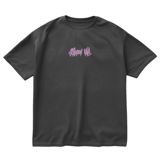 T-Shirt Graffiti Worn Gray Oversize Unisex 250 gsm