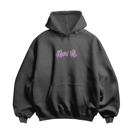 Hoodie Graffiti Worn Gray Oversize Unisex 320 gsm